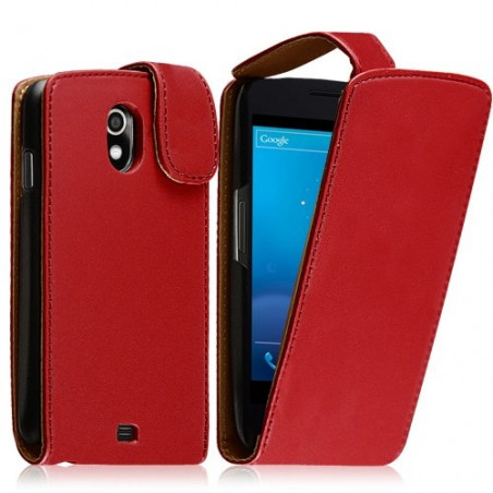 Housse coque étui pour Samsung Galaxy Nexus couleur rouge + film protecteur