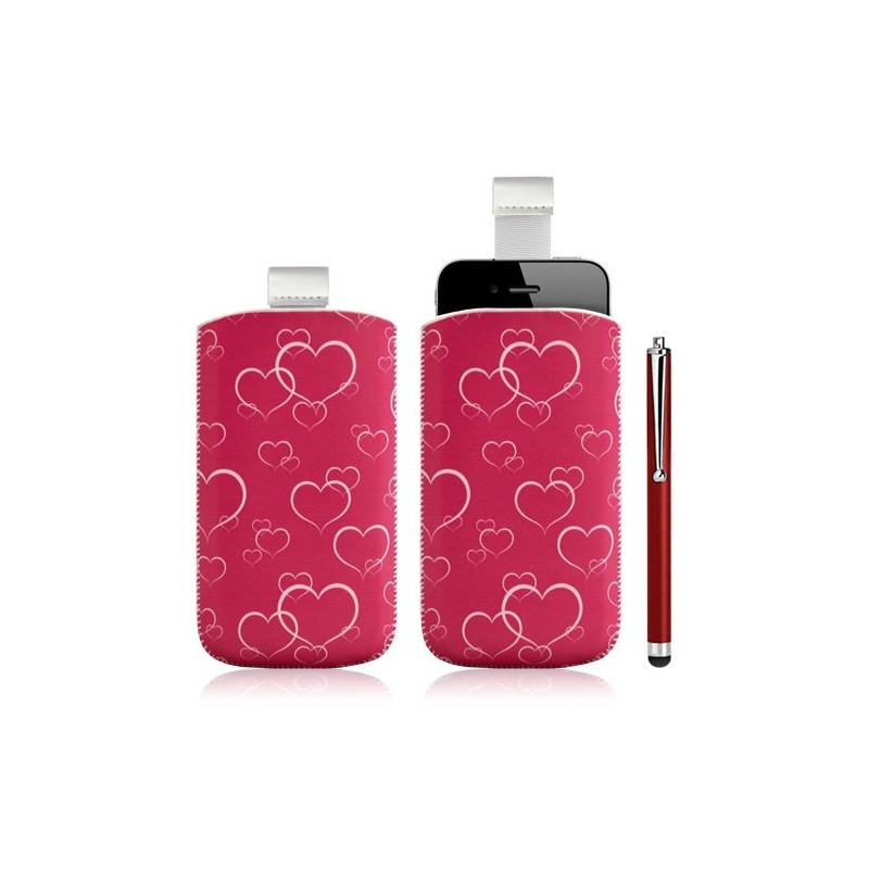 Housse coque étui pochette pour Apple Iphone 4/4S avec motif + Stylet luxe