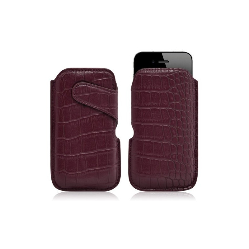 Housse coque étui pochette style croco pour Apple Iphone 4/4S