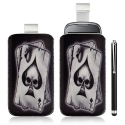 Housse coque étui pochette pour Samsung Player 5 S5560 avec motif + stylet luxe