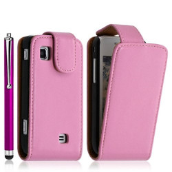 Housse étui coque pour Samsung Wave 575 S5750 couleur rose pâle 