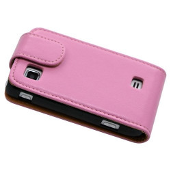 Housse étui coque pour Samsung Wave 575 S5750 couleur rose pâle + stylet luxe + film écran