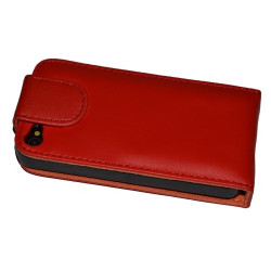 Housse étui coque pour Apple Iphone 4 couleur rouge + film protecteur ecran