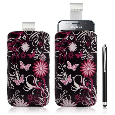 Housse coque étui pochette pour Samsung Galaxy SCL i9003 avec motif + stylet luxe