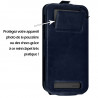 Etui Coque Silicone S-View bleu Universel XL pour LOGICOM Le Prime