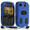 Housse étui coque rigide pour BlackBerry Curve 3G 9300 couleur bleu + Kit Piéton + Film protecteur