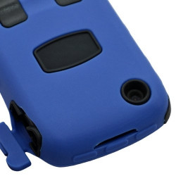 Housse étui coque rigide pour BlackBerry Curve 3G 9300 couleur bleu + Kit Piéton + Film protecteur