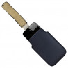 Housse coque étui pochette bleu pour Apple Iphone 4/4S + Stylet