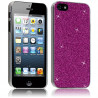 Housse Etui Coque Rigide pour Apple iPhone 5  Style Paillette Couleur Rose Fushia