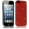 Housse Etui Coque Rigide pour Apple iPhone 5  Style Paillette Couleur Rouge