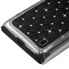 Housse Etui Coque rigide style Diamant couleur Noir pour Nokia Lumia 520 + Film de Protection