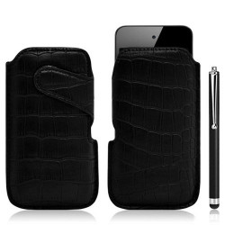 Housse coque étui pochette style croco pour Apple Ipod Touch 4G + Stylet