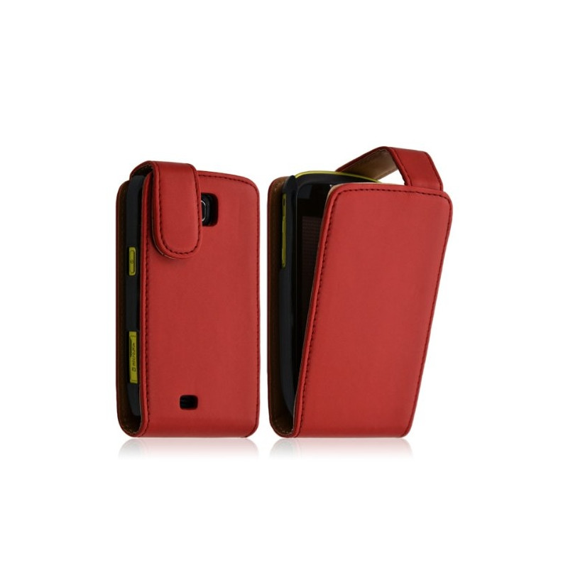 Housse coque étui pour Samsung galaxy mini s5570 couleur rouge + film protecteur