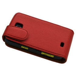 Housse coque étui pour Samsung galaxy mini s5570 couleur rouge + film protecteur