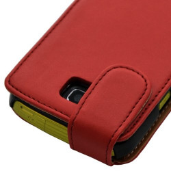 Housse coque étui pour Samsung galaxy mini s5570 couleur rouge + film protecteur