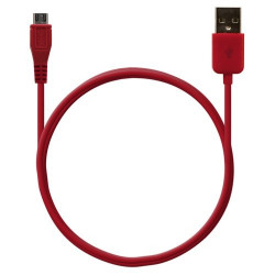 Chargeur voiture allume cigare USB + Cable data couleur rouge pour Acer : Liquid Express / Liquid mini E310 / Liquid mt / Stream