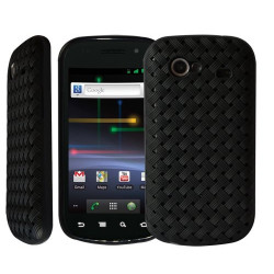 housse étui coque souple tressée noir pour Samsung Nexus S i9020 + Film de protection