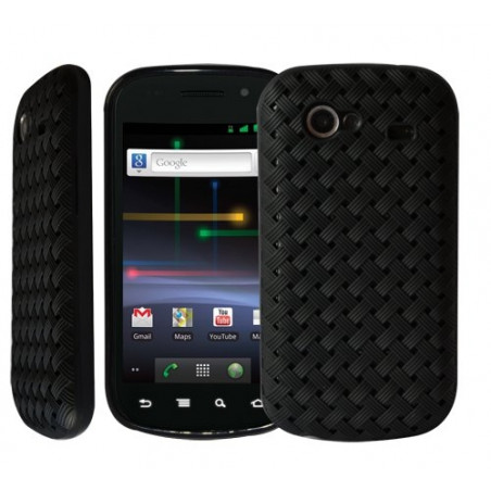 housse étui coque souple tressée noir pour Samsung Nexus S i9020 + Film de protection