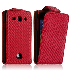 Housse coque étui gaufré pour Samsung Galaxy Xcover couleur rouge