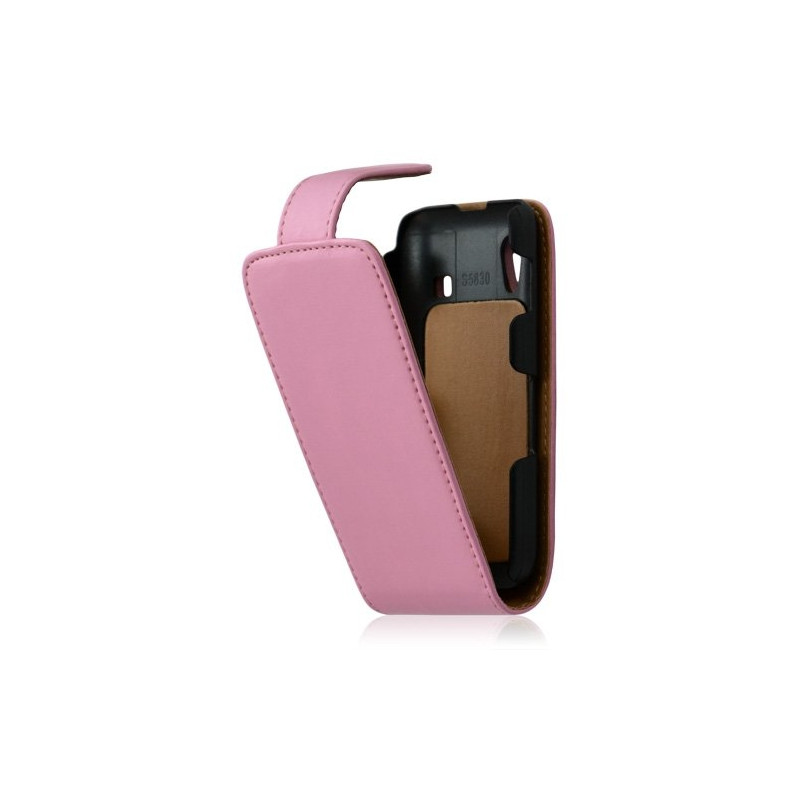 Housse coque étui pour Samsung S5830 Galaxy Ace couleur rose + film