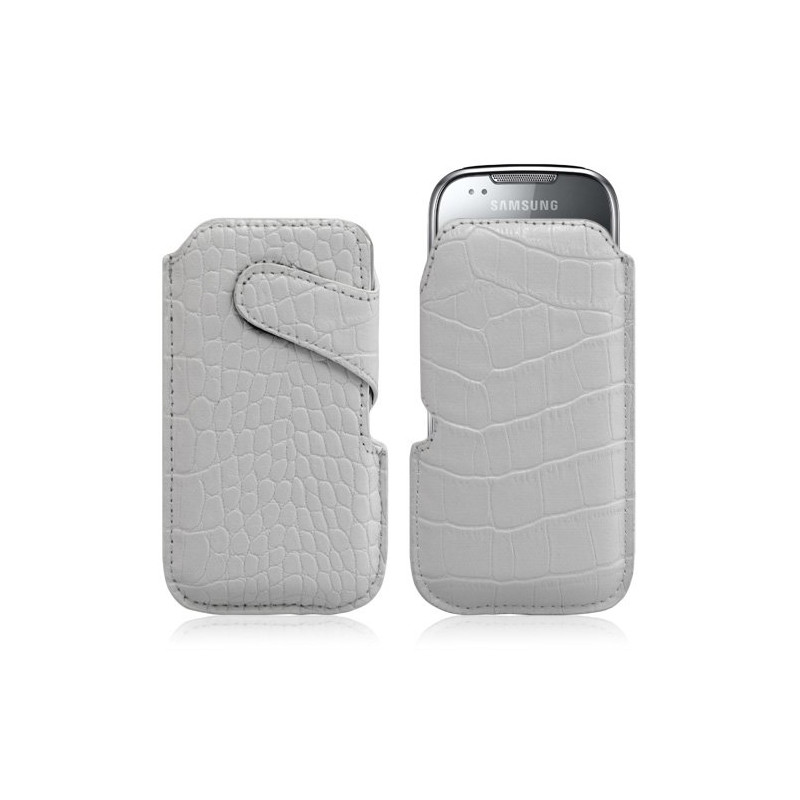 Housse coque étui pochette style croco pour Samsung Galaxy Naos i5801