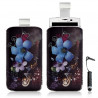 Housse coque étui pochette pour Sony Ericsson Xperia X10 avec motif + Stylet mini