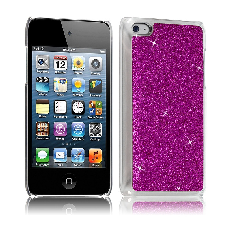 Housse Etui Coque Rigide pour Apple iPod Touch 4G  Style Paillette Couleur Rose Fushia