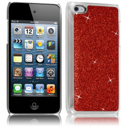 Housse Etui Coque Rigide pour Apple iPod Touch 4G  Style Paillette Couleur Rouge