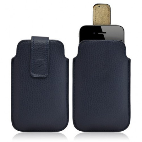 Housse coque étui pochette bleu pour Apple Iphone 4/4S