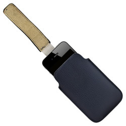 Housse coque étui pochette bleu pour Apple Iphone 4/4S