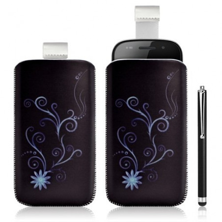 Housse coque étui pochette pour Samsung Google Nexus S i9020 avec motif + stylet luxe