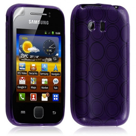 Housse étui coque gel hydro pour Samsung Galaxy Y S5360 couleur violet