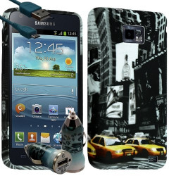 Housse Coque pour Samsung Galaxy S2 Motif LM06 + Chargeur auto