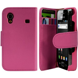 Housse Coque Etui Portefeuille pour Samsung Galaxy Ace S5830 couleur rose