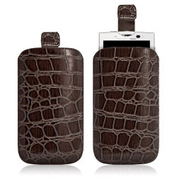 Housse coque étui pochette style croco pour Sony Ericsson Xperia x10