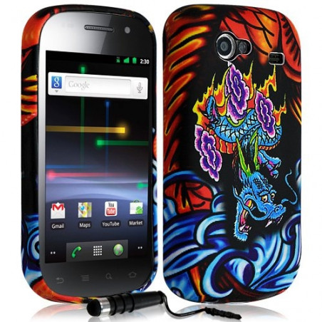 Housse étui coque en gel pour Samsung Google Nexus S i9020 i9023 avec motif + mini stylet