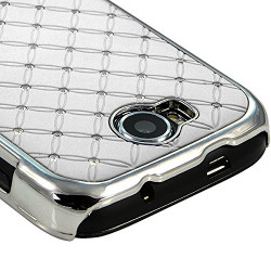 Housse Etui Coque rigide style Diamant couleur Blanc pour Wiko Cink Peax + Film de Protection