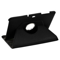 Housse coque étui pour Samsung Galaxy Tab 10.1 P7500 / P7510 de luxe avec sytème de rotation à 360 degrès couleur noir