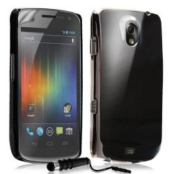 Housse Étui Coque Rigide Brillante Pour Samsung Galaxy Nexus Couleur noir + stylet + Film Écran