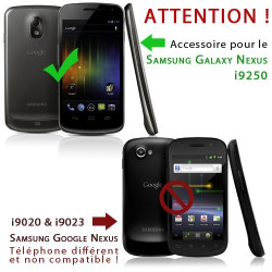 Housse Étui Coque Rigide Brillante Pour Samsung Galaxy Nexus Couleur noir + stylet + Film Écran