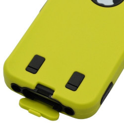 Housse étui coque pour Apple Iphone 4/4S couleur jaune + Film de protection