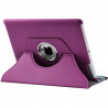 Housse coque étui pour Apple Ipad 2 de luxe avec sytème de rotation à 360 degrès style Chrome couleur violet