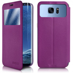 Etui Coque à Rabat Fonction Support Couleur Rose Fushia pour Wiko Rainbow 4G + Film de Protection