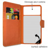 Coque Housse Etui avec Rabat Latéral Fonction Support pour Wiko Cink Slim couleur Blanc