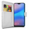 Coque Housse Etui avec Rabat Latéral Fonction Support pour Wiko Cink Slim couleur Blanc