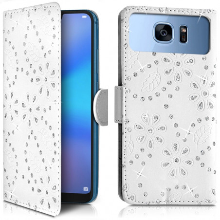 Étui Portefeuille Diamant Blanc (Ref.8-C) pour Smartphone Condor Plume L2