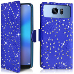 Étui Portefeuille Diamant Bleu (Ref.8-C) pour Smartphone Condor Plume L2