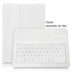 Étui Blanc Universel L Clavier Azerty Bluetooth pour Huawei MediaPad M3 Lite 10