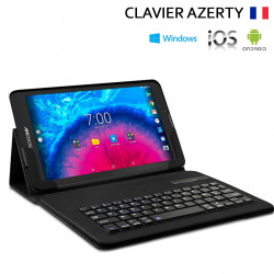 Étui Clavier Azerty Bluetooth Universel S pour Logicom La Tab 72 7 pouces