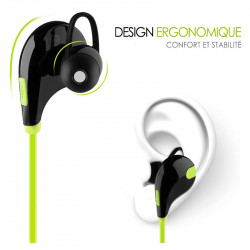 Écouteurs Bluetooth Vert Sport pour Apple iPhone 8 / iPhone 8 Plus